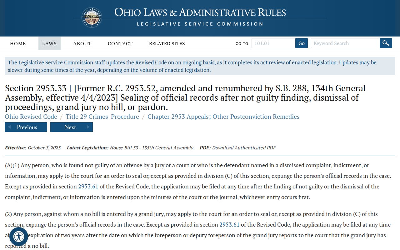 Putnam County civil docket sealing access statute page