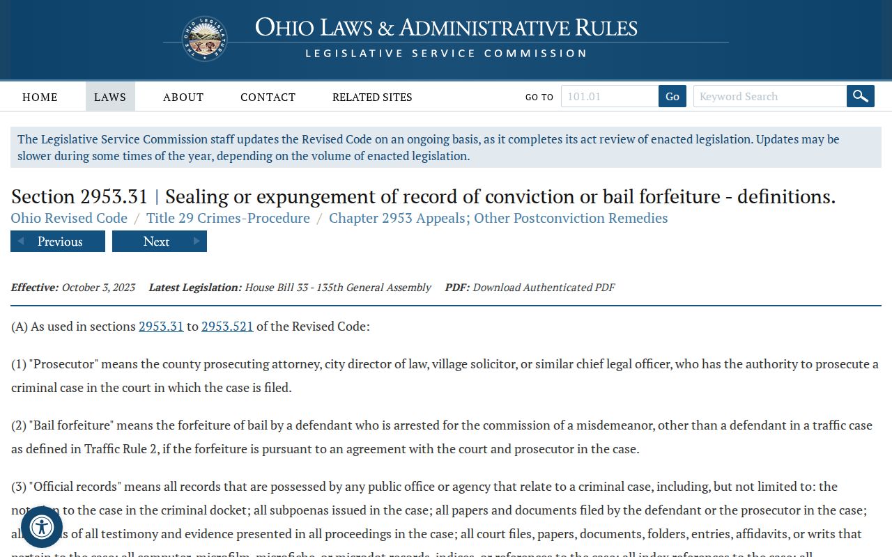 Putnam County criminal docket official-record statute page